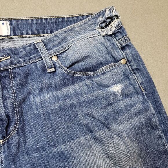 Paige Sz 32 JAMES CROP Willa JEANS super distressed / destroyed - Picture 4 of 16